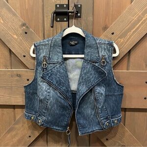 Bebe Dark Blue Denim Vest
